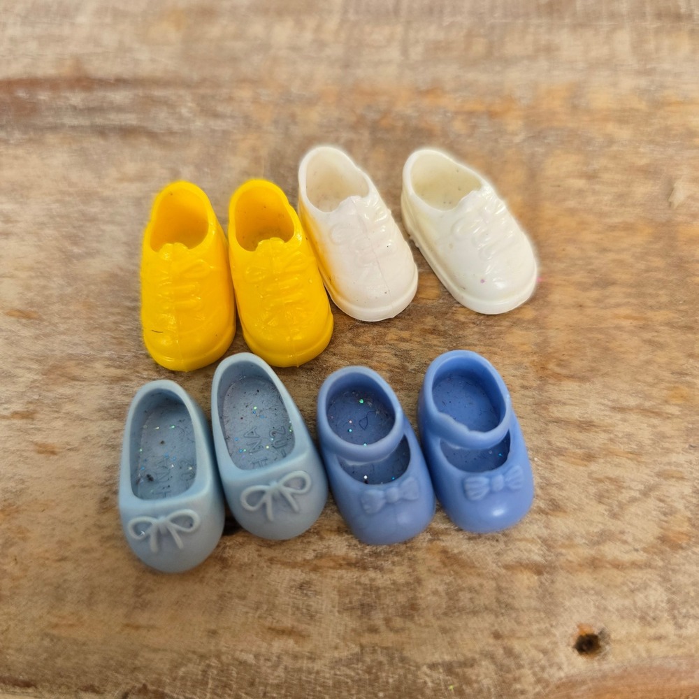 Vintage Kelly Barbie Doll Shoes Lot 4 Pairs Sneakers Flats Mary Janes